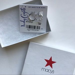 NEW SILVER HOOP EARRINGS MACYS